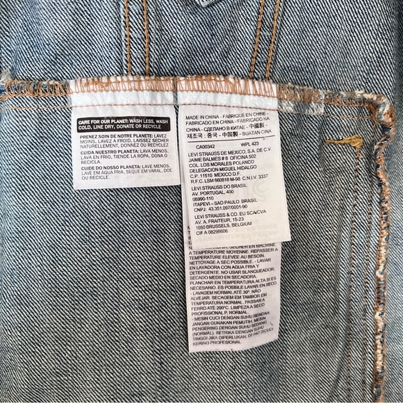 Levi’s Trucker Jacket Jean Denim Medium Wash S Cotton - Picture 3 of 5